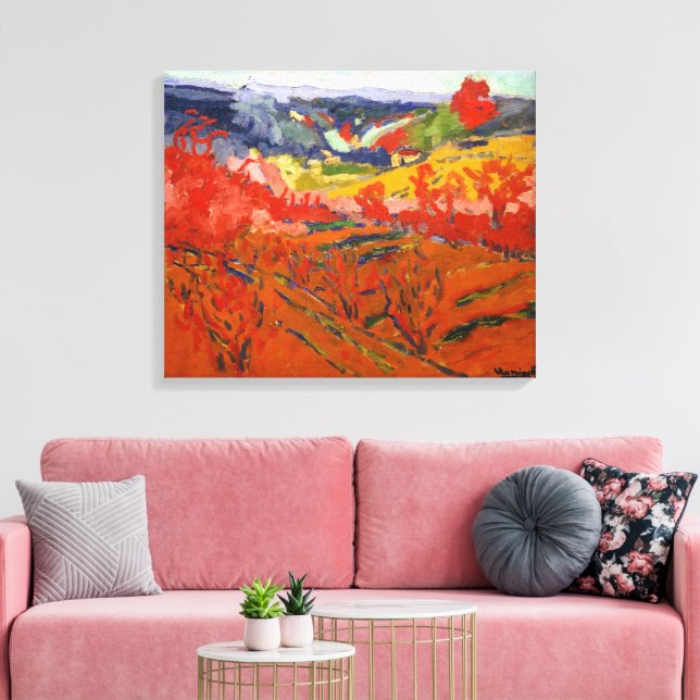 Herbstlandschaft | Maurice de Vlaminck | Leinwanddruck (Insitu (Wohnzimmer))