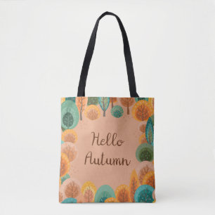Herbstlandschaft mit abstrakter handgezeichneter E
