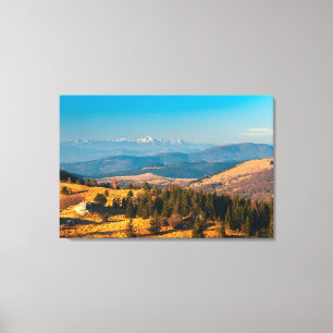 Herbstlandschaft mit Berg Triglav Leinwanddruck