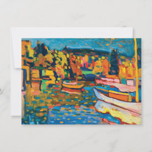 Herbstlandschaft mit Booten von Wassili Kandinsky Karte