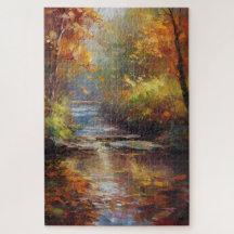 Herbstlandschaft mit Creek