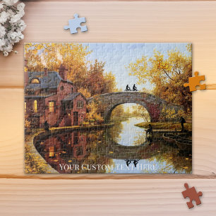 Herbstlandschaft mit Fluss Puzzle