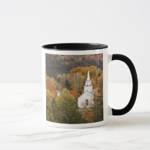 Herbstlandschaft mit Kirche, Vermont, USA Tasse