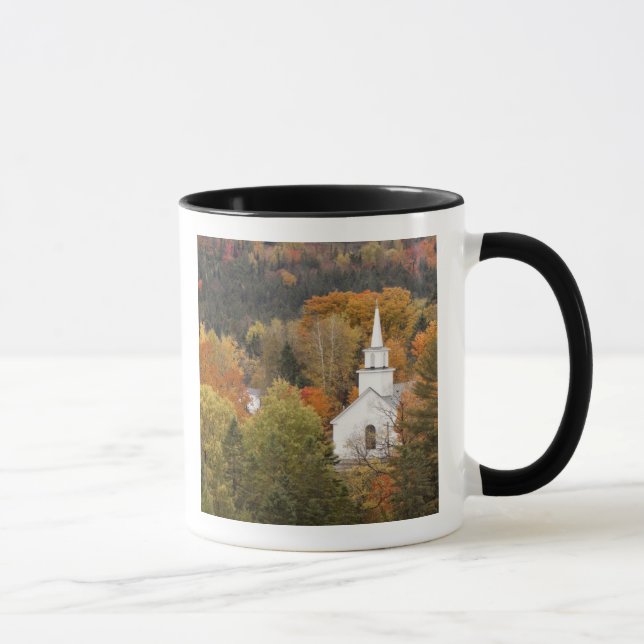 Herbstlandschaft mit Kirche, Vermont, USA Tasse (Rechts)