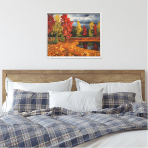 Herbstlandschaft Ölgemälde auf Leinwand - lebhaft