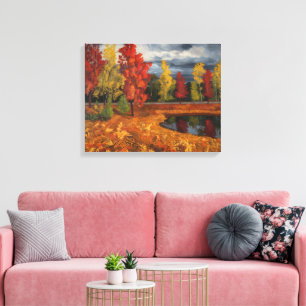 Herbstlandschaft Ölgemälde auf Leinwand - lebhaft