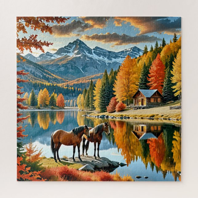 Herbstlandschaft Puzzle (Vertikal)