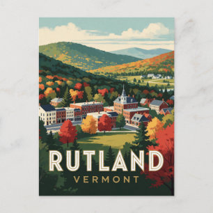 Herbstlandschaft Rutland Vermont Postkarte