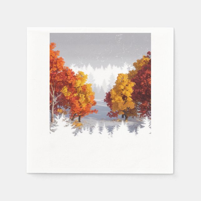 Herbstlandschaft Serviette (Vorderseite)