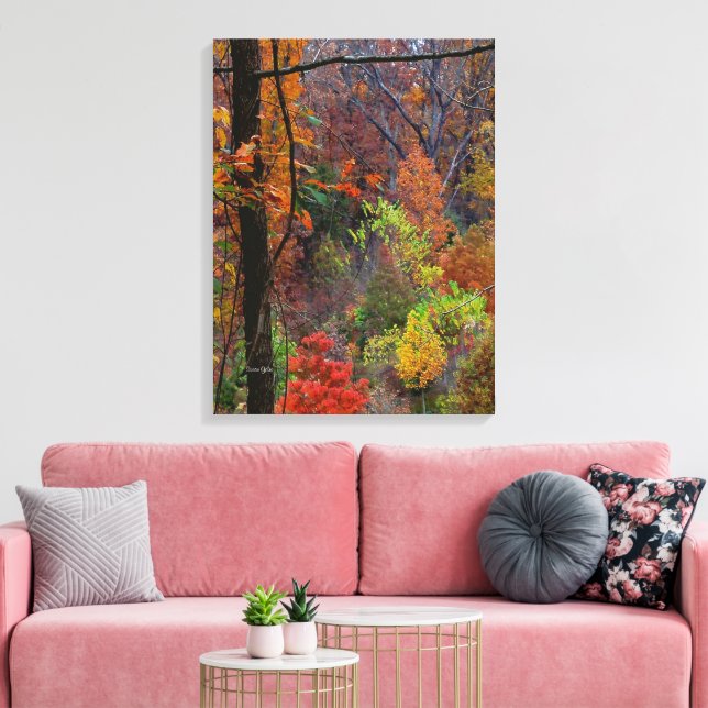 Herbstlandschaft ummantelt Canvas Leinwanddruck (Insitu (Wohnzimmer))