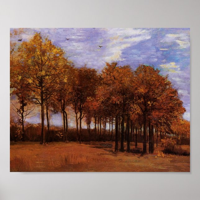 Herbstlandschaft, Van Gogh Kunst Poster (Vorne)