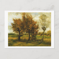 Herbstlandschaft Vier Bäume Van Gogh Kunst