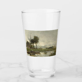 Herbstlandschaft (Vintage Niederländische Kunst) ( Glas