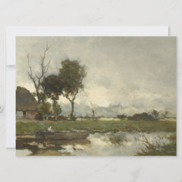 Herbstlandschaft (Vintage Niederländische Kunst) ( Karte
