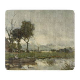 Herbstlandschaft (Vintage Niederländische Kunst) ( Schneidebrett