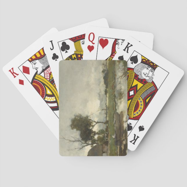 Herbstlandschaft (Vintage Niederländische Kunst) ( Spielkarten (Rückseite)