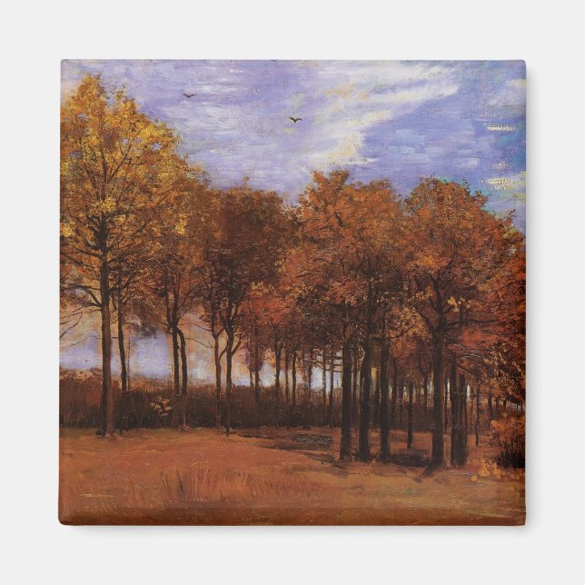 Herbstlandschaft von Vincent van Gogh Magnet (Vorne)