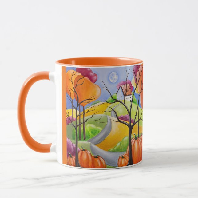Herbstlandschaft Whimsikkunst Tasse (Links)