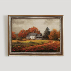 Herbstlandschaftsdruck, Herbstlaub-Wandkunst, Rus Poster