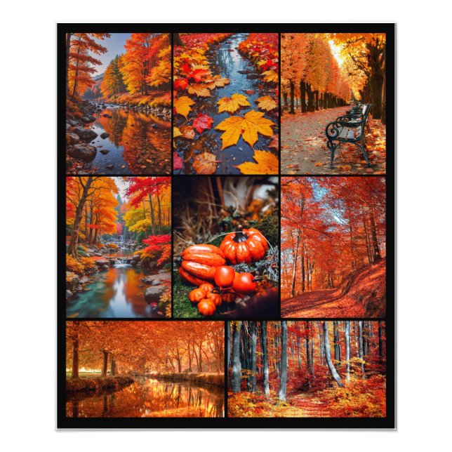 Herbstlandschaftsfoto-Raster Fotodruck (Vorne)