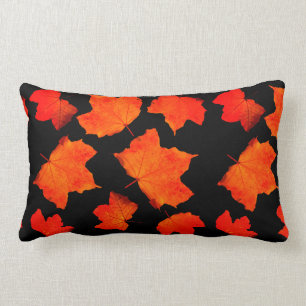 Herbstlaub Ahornbaum Foliage Orange Black Custom Lendenkissen