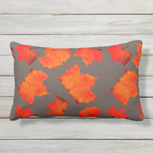 Herbstlaub Ahornbaum Foliage Orange Grau braun Kissen Für Draußen