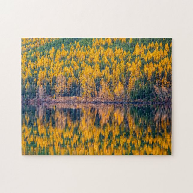 Herbstlaub am See Puzzle (Horizontal)
