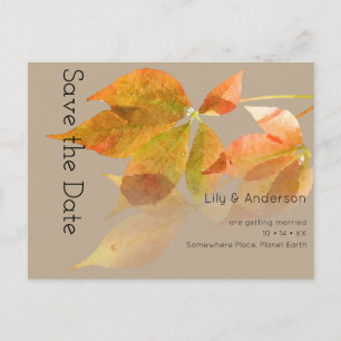 Herbstlaub Aquarell Herbst Postkarte