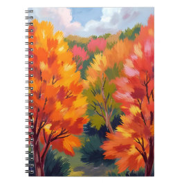 Herbstlaub | Aquarell-Natur Herbstblätter Notizblock