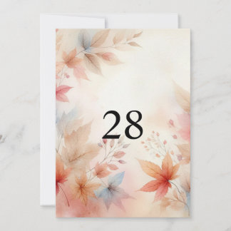 Herbstlaub Aquarell-Neutral-Kalligrafietext Einladung