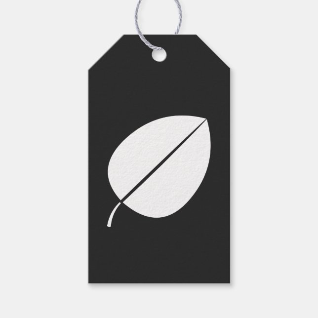 Herbstlaub auf dem Black Gift Tag Geschenkanhänger (Vorderseite)
