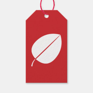 Herbstlaub auf der Cherry-Geschenkmarke Geschenkanhänger