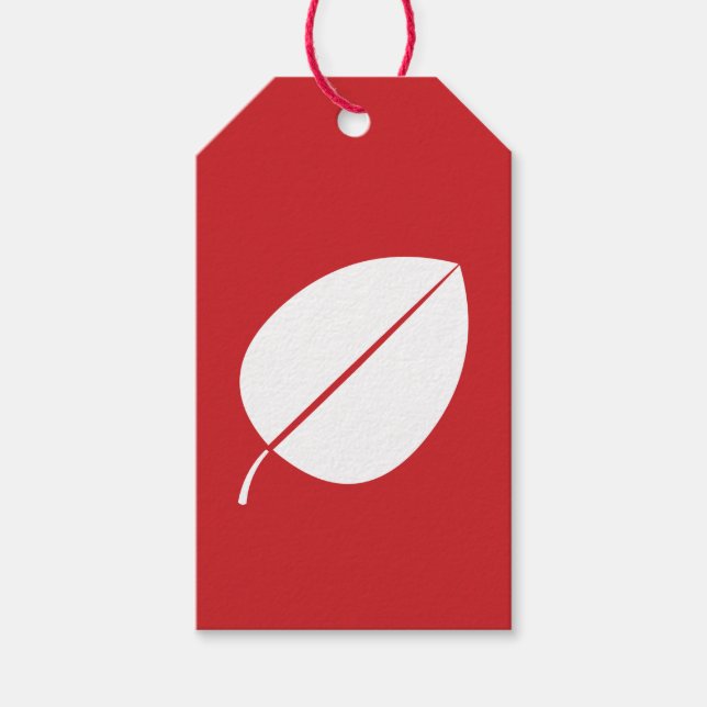 Herbstlaub auf der Cherry-Geschenkmarke Geschenkanhänger (Vorderseite)