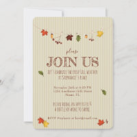 Herbstlaub auf der Wäscheleine