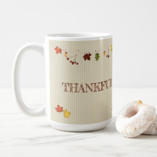 Herbstlaub auf der Wäscheleine Tasse