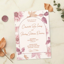 Herbstlaub Blush Terrakotta Foto Hochzeit
