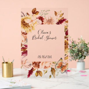 HERBSTLAUB BRAUTPARTY ACRYLIC SIGN ACRYLSCHILD