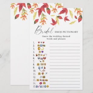 Herbstlaub - Brautparty Emoji-Picknickspiel