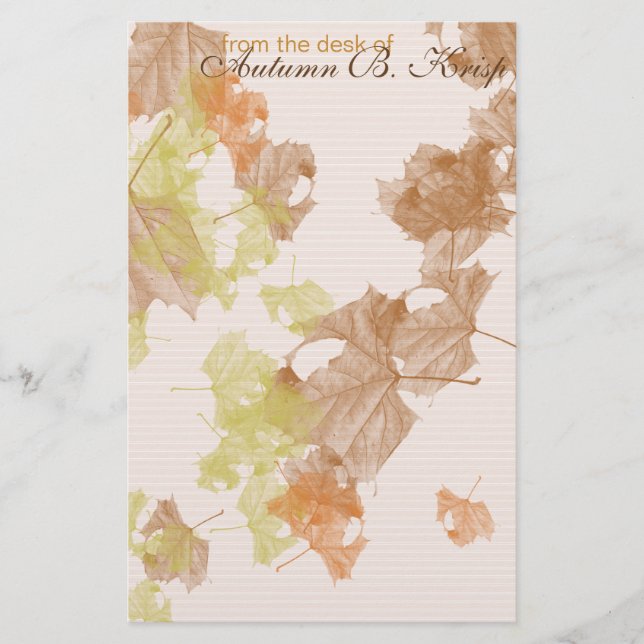 "Herbstlaub" BRIEFPAPIER (Vorderseite)