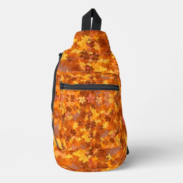 Herbstlaub Crossbody Bag (Vorderseite)