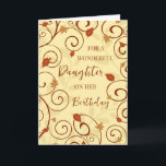 Herbstlaub Daughter Birthday Karte<br><div class="desc">Geburtstagskarte für eine Tochter mit Herbst Geburtstag mit Herbstlauben Design und nachdenklichen Vers.</div>