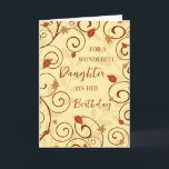 Herbstlaub Daughter Birthday Karte<br><div class="desc">Geburtstagskarte für eine Tochter mit Herbst Geburtstag mit Herbstlauben Design und nachdenklichen Vers.</div>