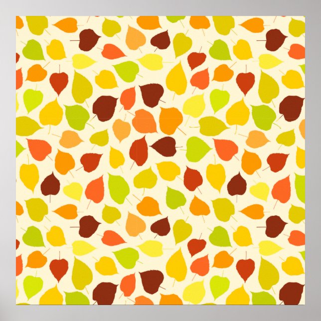 Herbstlaub der Linde Poster (Vorne)