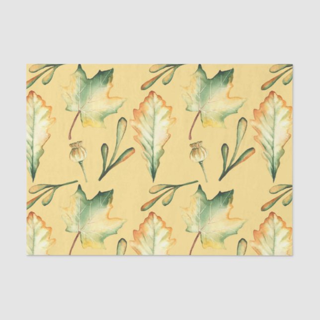 Herbstlaub (Design 44 Gelb/orange Serie) Seidenpapier (Vorderseite)