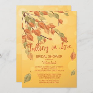 Herbstlaub, die in Liebe Brautparty einladen Einladung