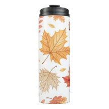 Herbstlaub-Edelstahl-Reisebecher