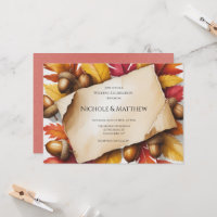 Herbstlaub & Eicheln Rustikale Hochzeit