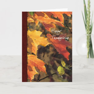 Herbstlaub-Erntedank Feiertagskarte