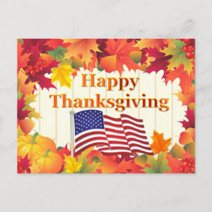 Herbstlaub & Erntedank Feiertagspostkarte