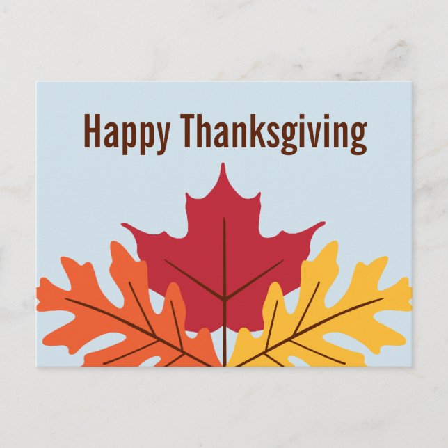 Herbstlaub Erntedank Postkarte (Vorderseite)